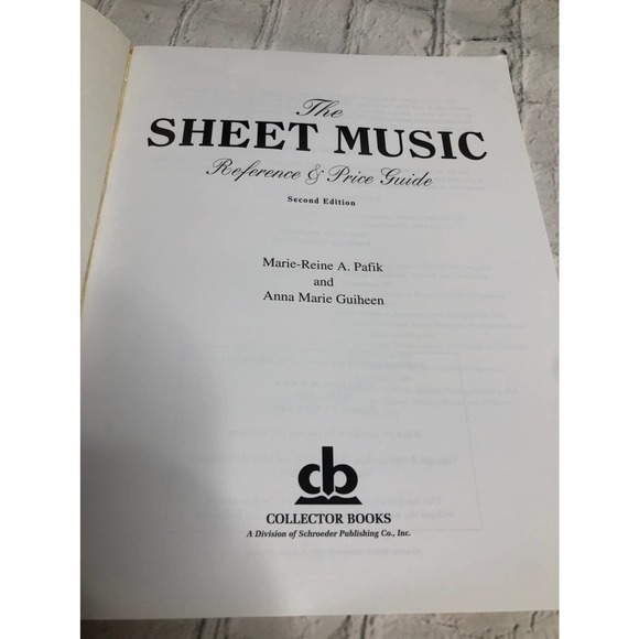 Table Book Sheet Music Reference & Price Guide Second Edition Guiheen Pafik 1998 - Picture 12 of 13